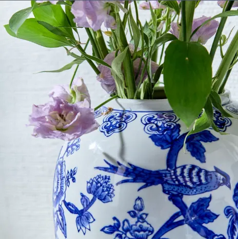 10" Blue and White Vase Set Of 2 By Tozai Home