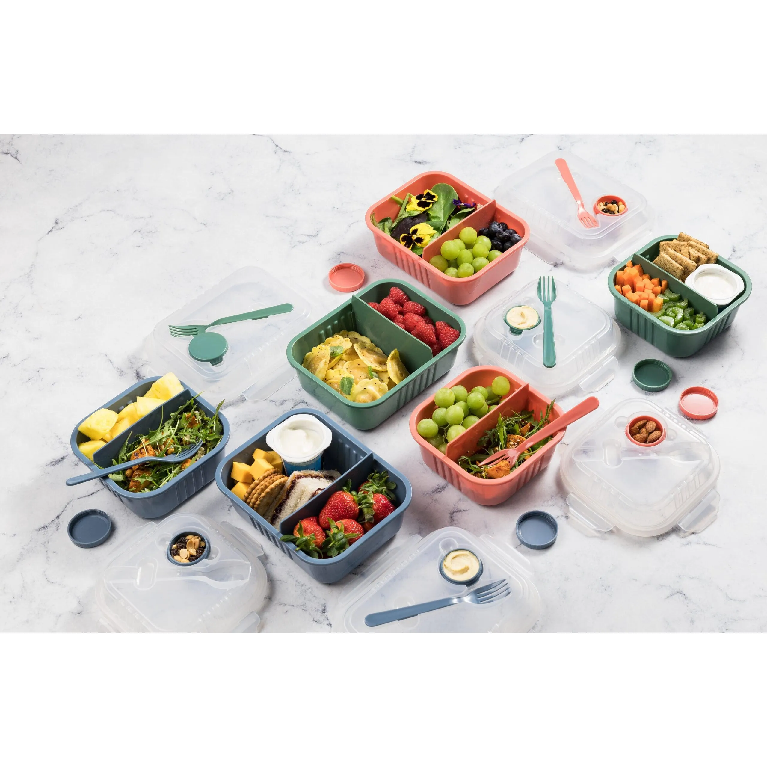 1.7L Snappy Lunch Box Rectangle Blue SN-1700B