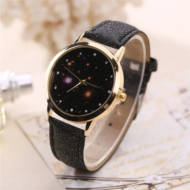 2017 Watch Moon Photo Unisex watch Women Men Wristwatch Starry Sky Space Watch Little Star Wristwatch Special Birthday Gift saat