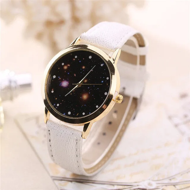 2017 Watch Moon Photo Unisex watch Women Men Wristwatch Starry Sky Space Watch Little Star Wristwatch Special Birthday Gift saat