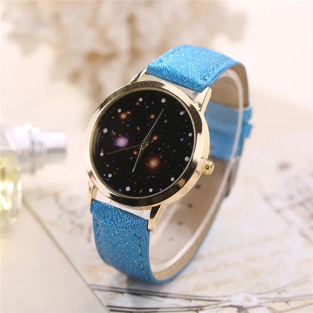 2017 Watch Moon Photo Unisex watch Women Men Wristwatch Starry Sky Space Watch Little Star Wristwatch Special Birthday Gift saat