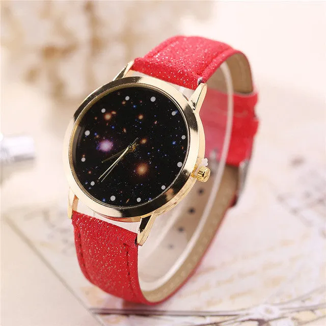 2017 Watch Moon Photo Unisex watch Women Men Wristwatch Starry Sky Space Watch Little Star Wristwatch Special Birthday Gift saat