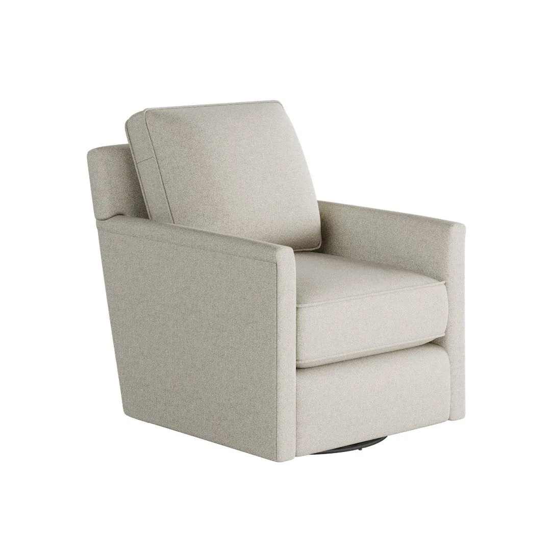 21-02G-C Transitional Swivel Glider Chair - Stylish Comfort with Reversible Cushions & Durable Fabric