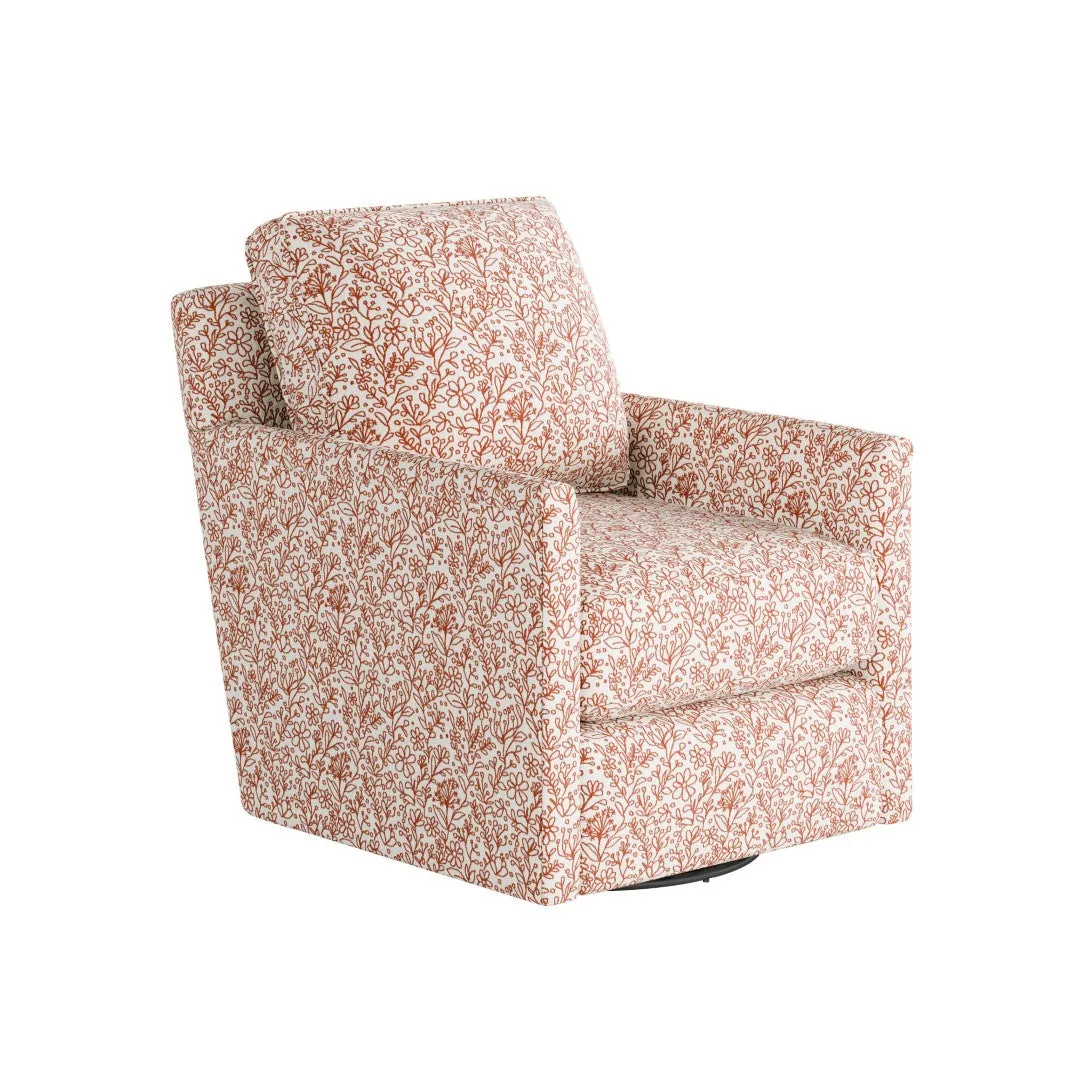 21-02G-C Transitional Swivel Glider Chair - Stylish Comfort with Reversible Cushions & Durable Fabric