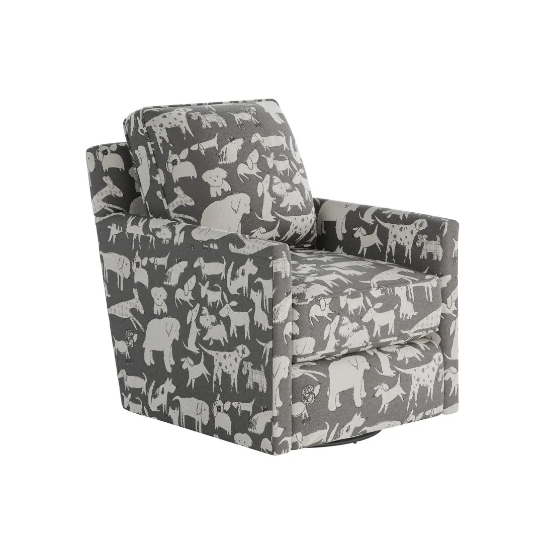 21-02G-C Transitional Swivel Glider Chair - Stylish Comfort with Reversible Cushions & Durable Fabric