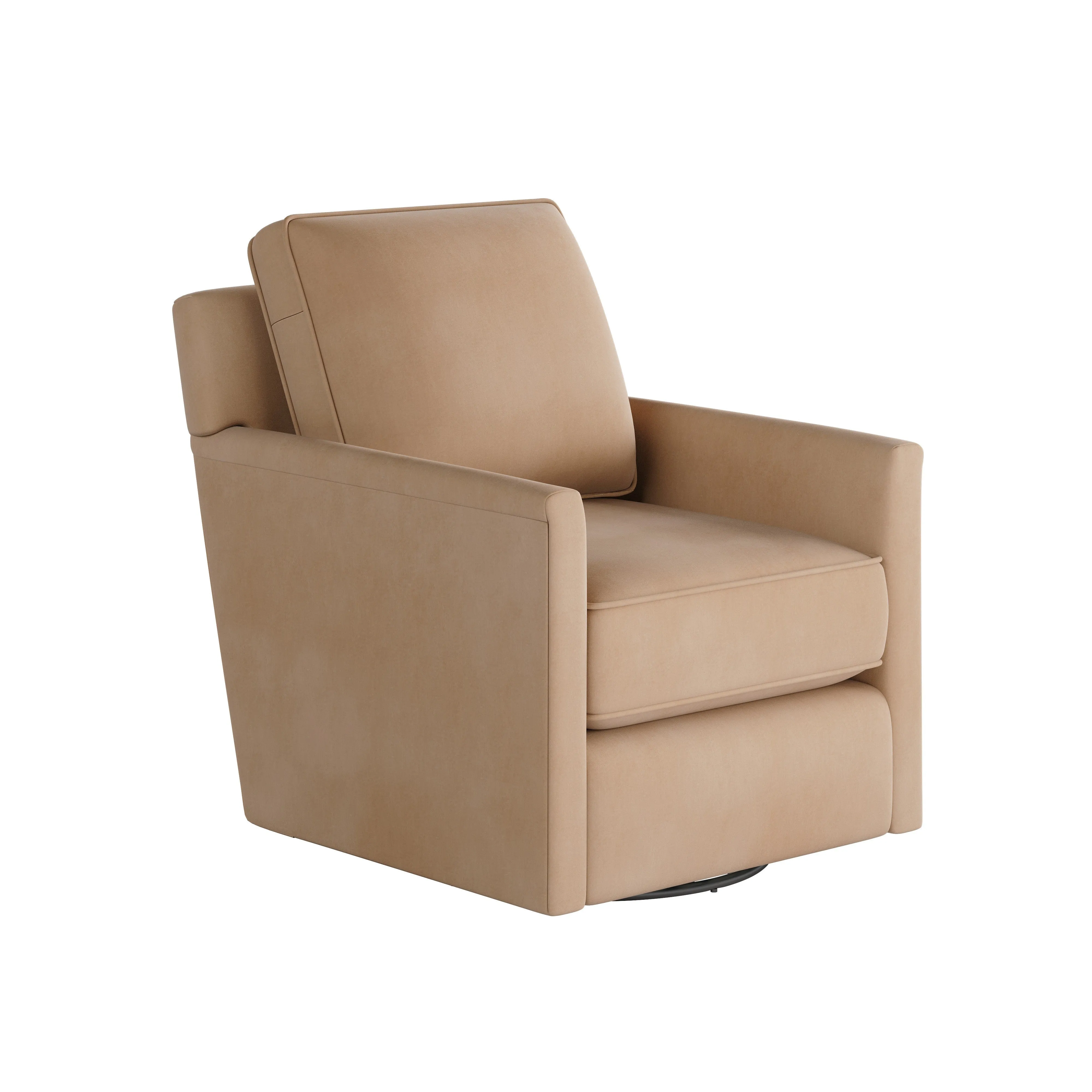 21-02G-C Transitional Swivel Glider Chair - Stylish Comfort with Reversible Cushions & Durable Fabric