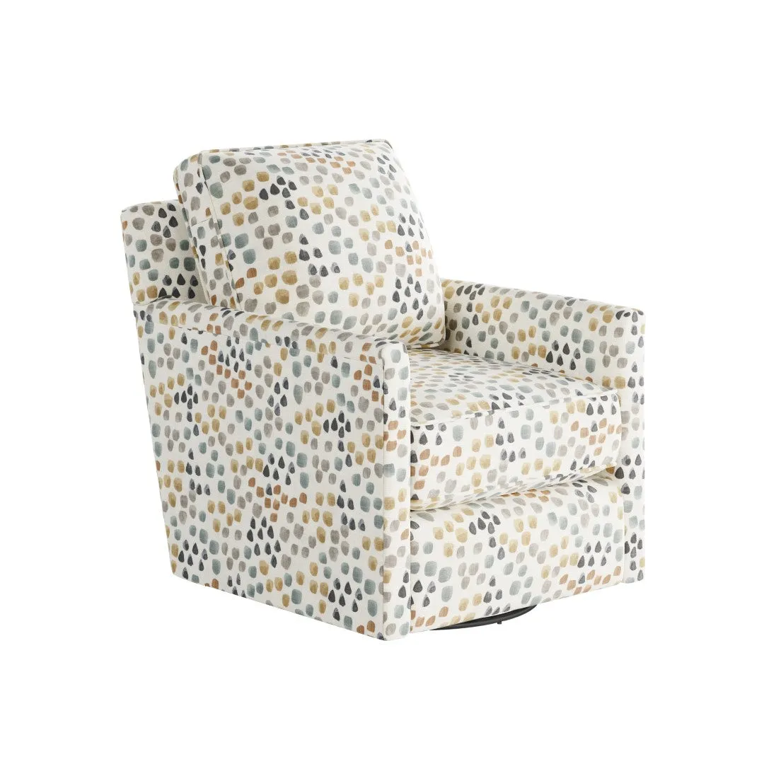 21-02G-C Transitional Swivel Glider Chair - Stylish Comfort with Reversible Cushions & Durable Fabric