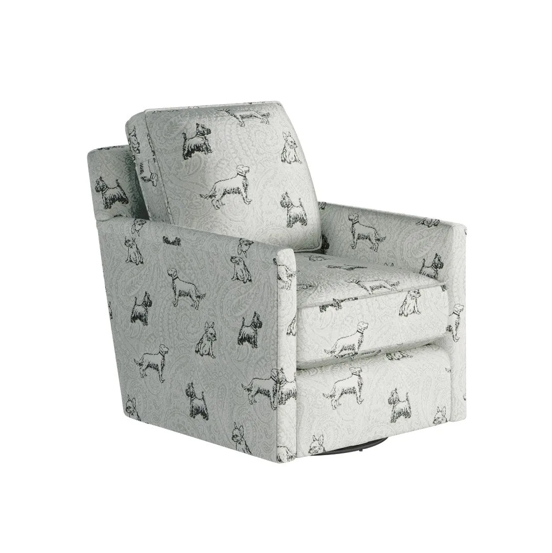 21-02G-C Transitional Swivel Glider Chair - Stylish Comfort with Reversible Cushions & Durable Fabric