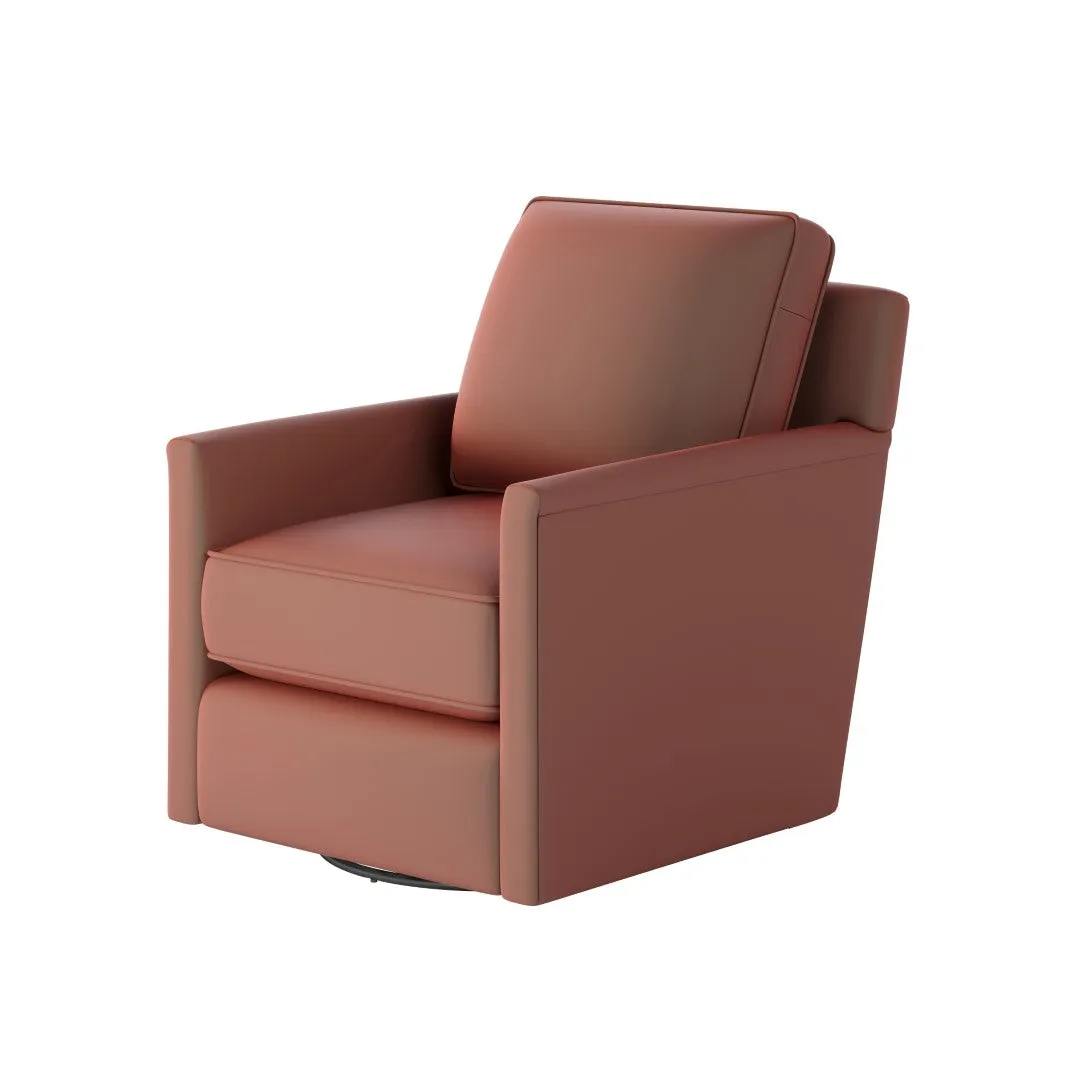 21-02G-C Transitional Swivel Glider Chair - Stylish Comfort with Reversible Cushions & Durable Fabric