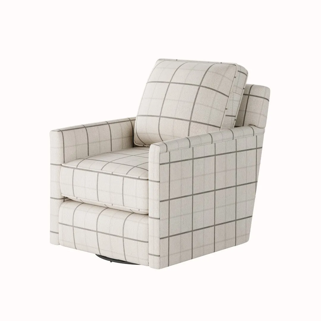 21-02G-C Transitional Swivel Glider Chair - Stylish Comfort with Reversible Cushions & Durable Fabric