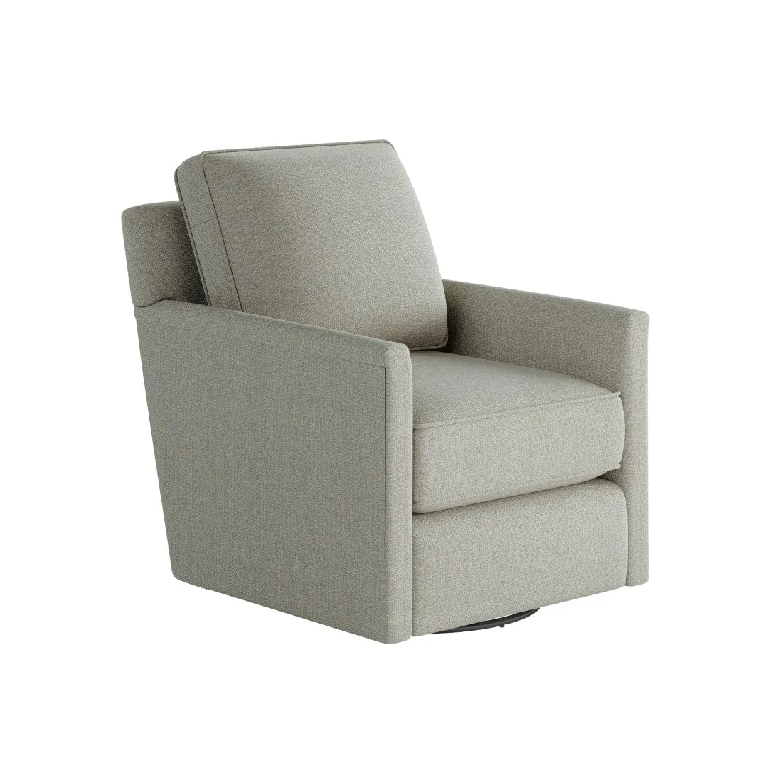 21-02G-C Transitional Swivel Glider Chair - Stylish Comfort with Reversible Cushions & Durable Fabric