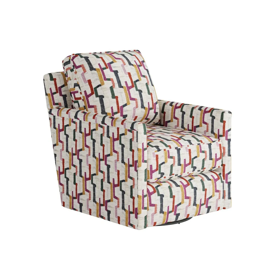 21-02G-C Transitional Swivel Glider Chair - Stylish Comfort with Reversible Cushions & Durable Fabric