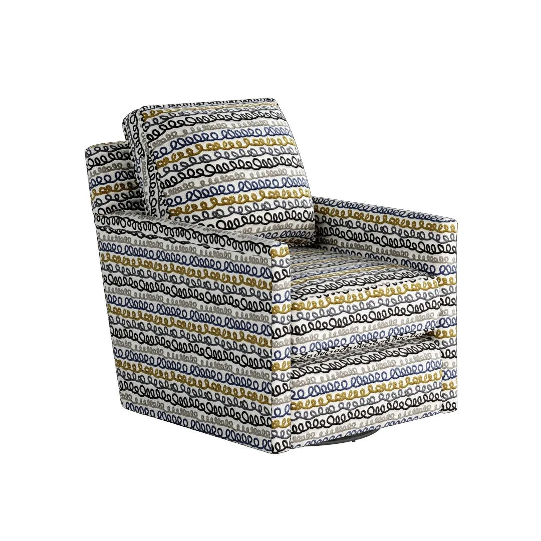 21-02G-C Transitional Swivel Glider Chair - Stylish Comfort with Reversible Cushions & Durable Fabric