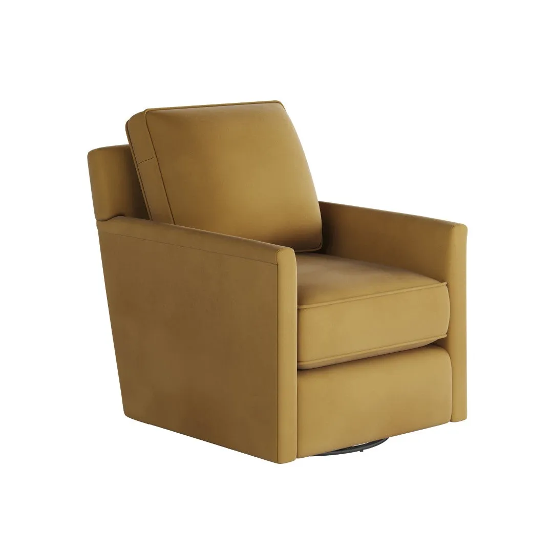 21-02G-C Transitional Swivel Glider Chair - Stylish Comfort with Reversible Cushions & Durable Fabric