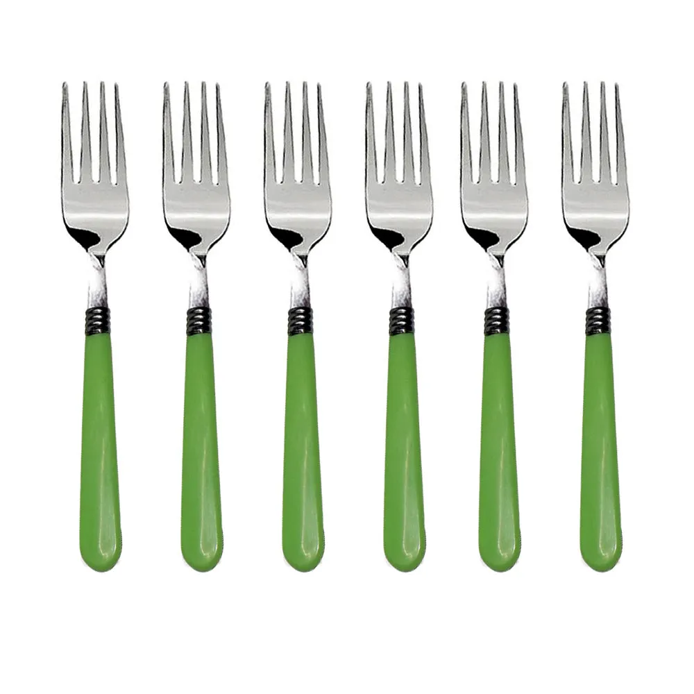 2268 Stainless Steel Forks with Comfortable Grip Dining Fork Set of 6 Pcs