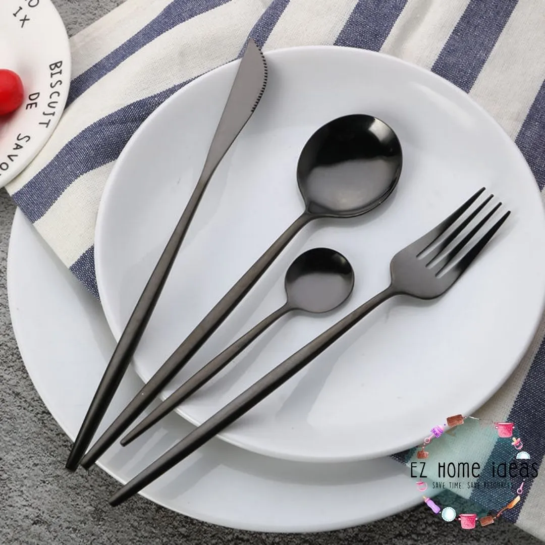 24 pcs Stainless Steel Flatware/Dining Utensils Set