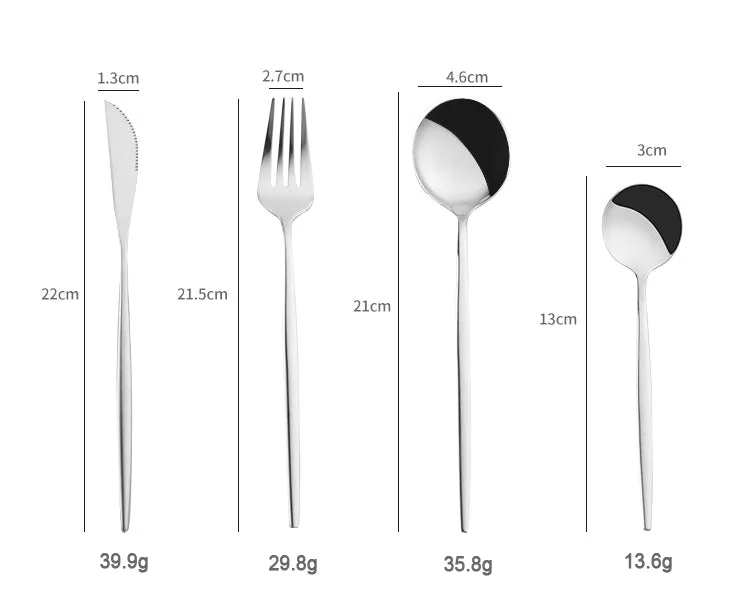 24 pcs Stainless Steel Flatware/Dining Utensils Set