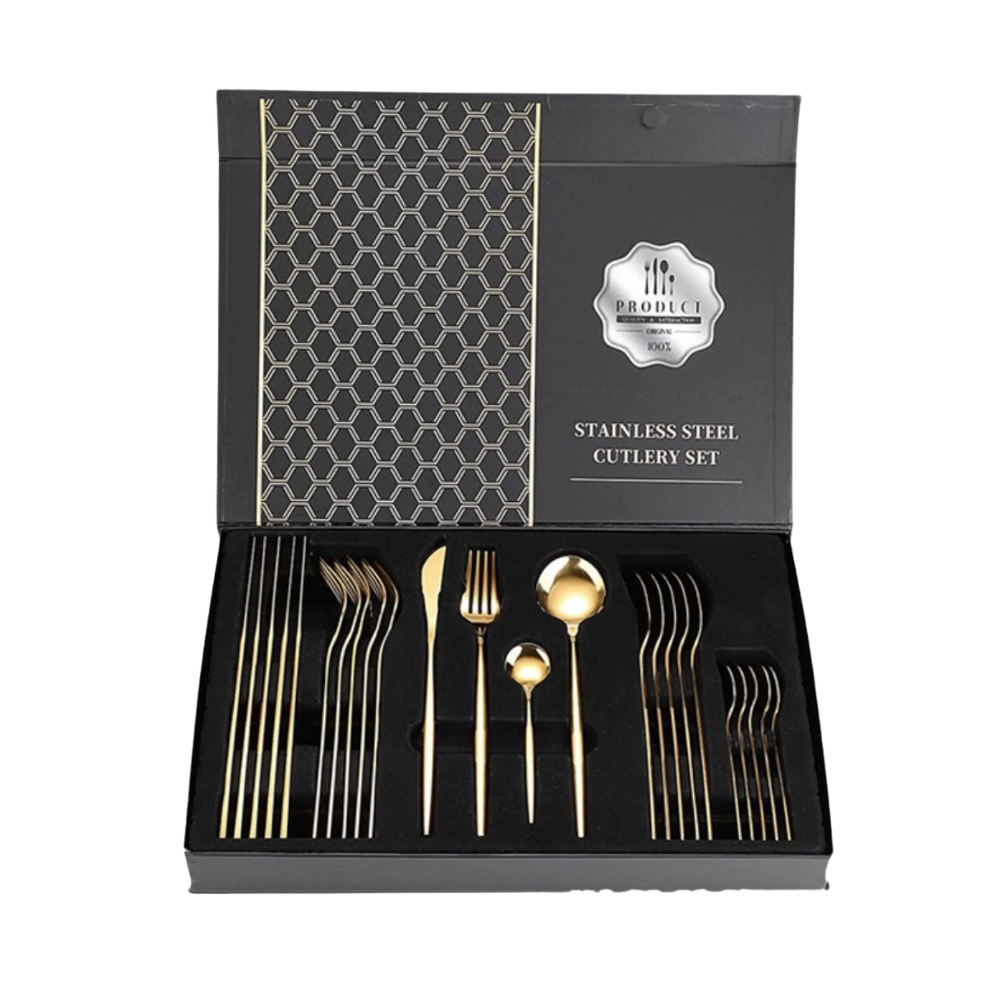 24 pcs Stainless Steel Flatware/Dining Utensils Set