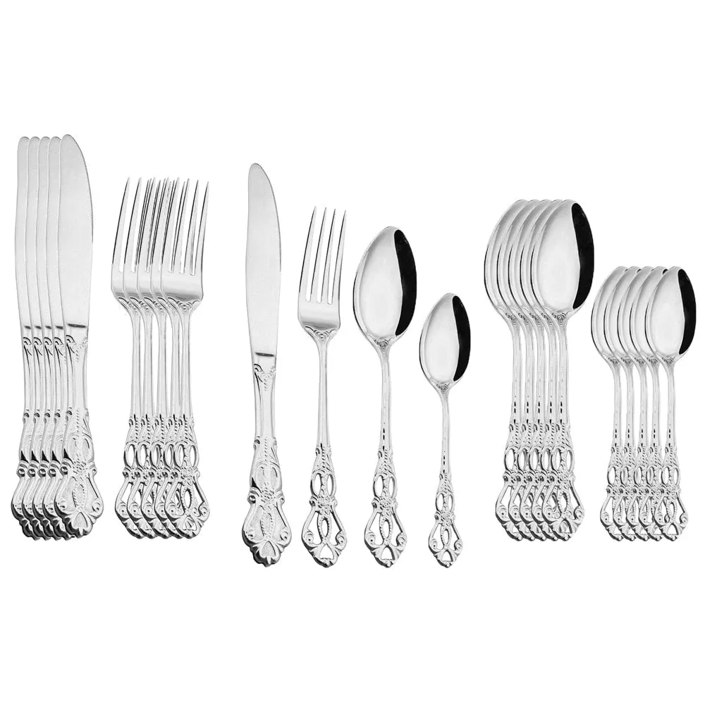 24pcs Stainless Steel Cutlery Set