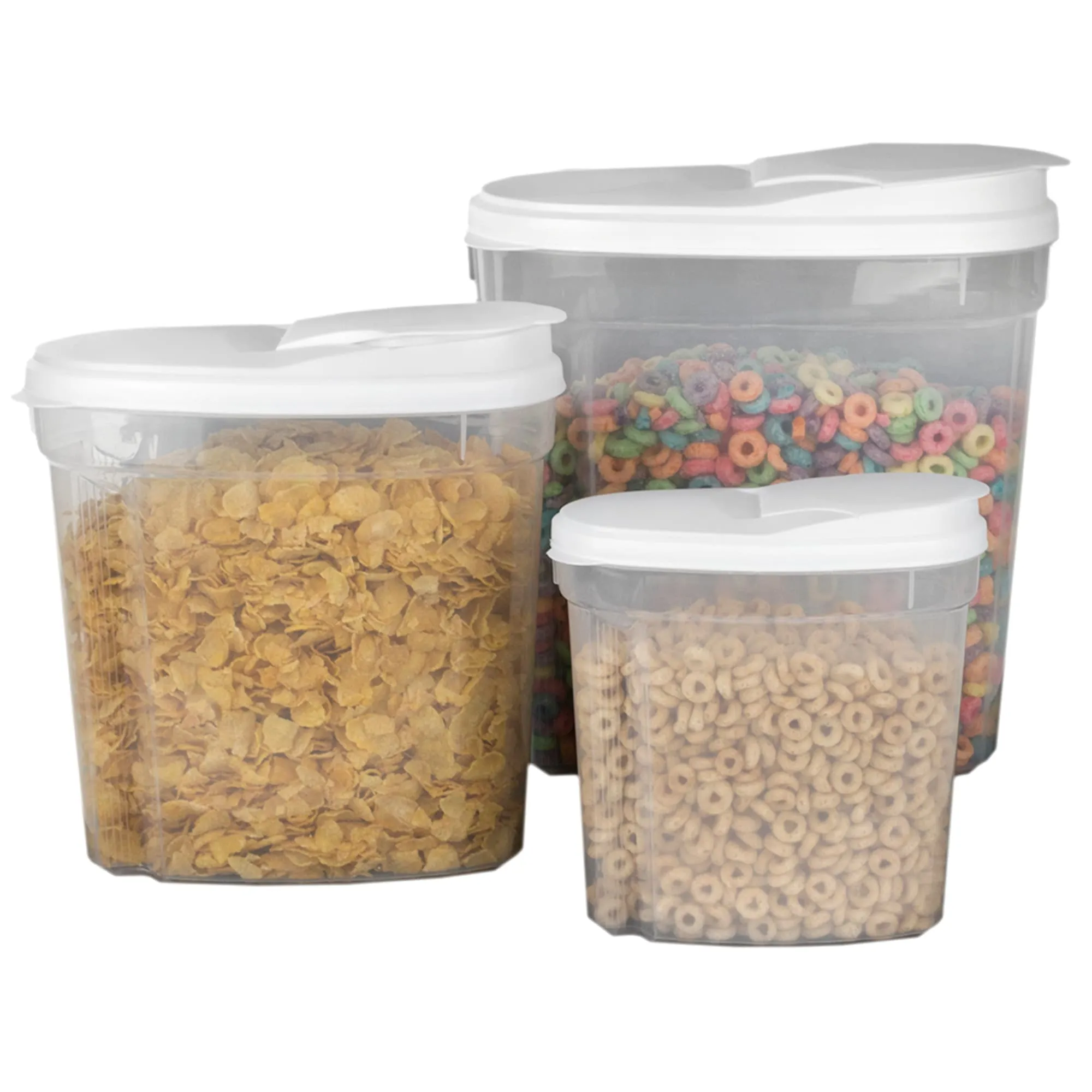 3 Piece Plastic Cereal Container