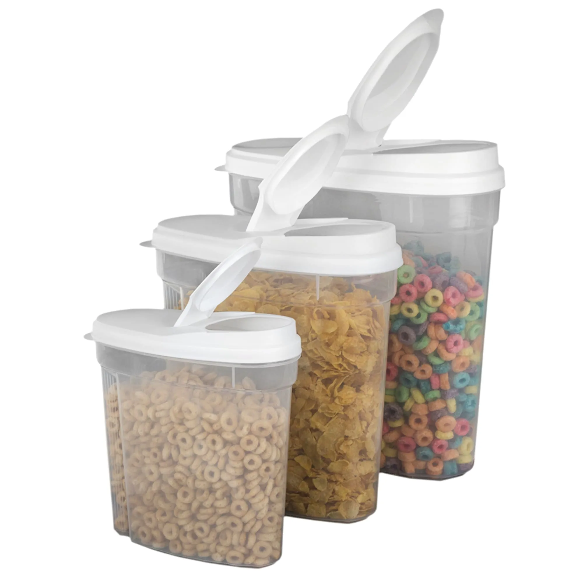 3 Piece Plastic Cereal Container