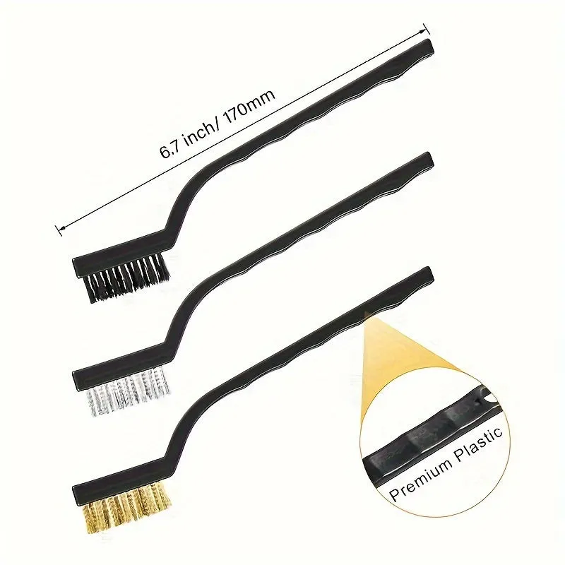 3Piece Industrial Scrub Brush Kit for Stove Cleaning