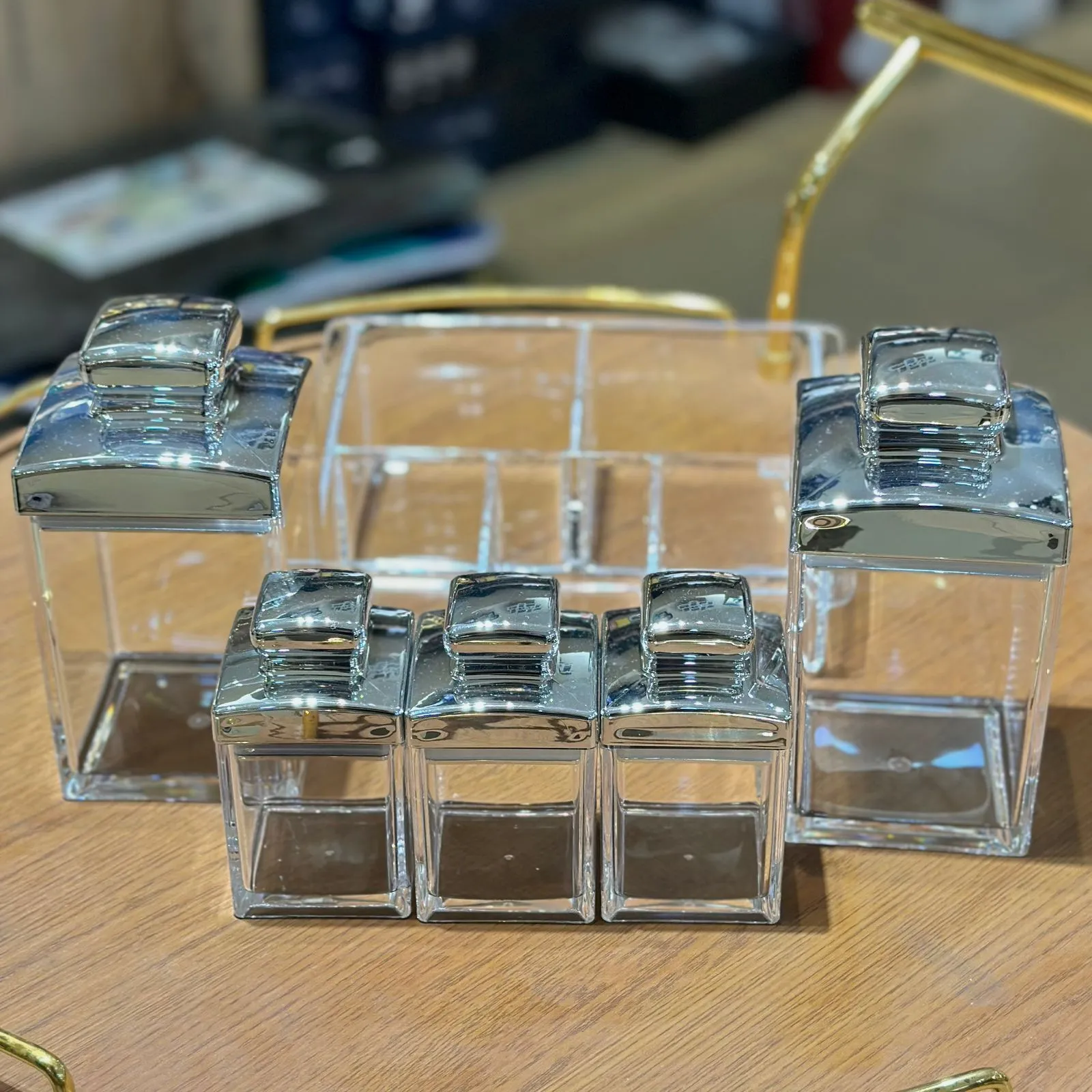 5 Piece Acrylic Jar Set-D1