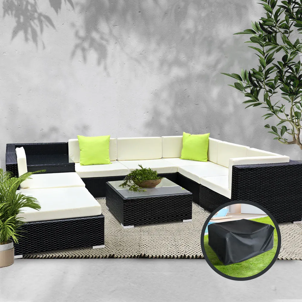 9-Piece UV-Resistant Wicker Outdoor Sofa Set Gardeon