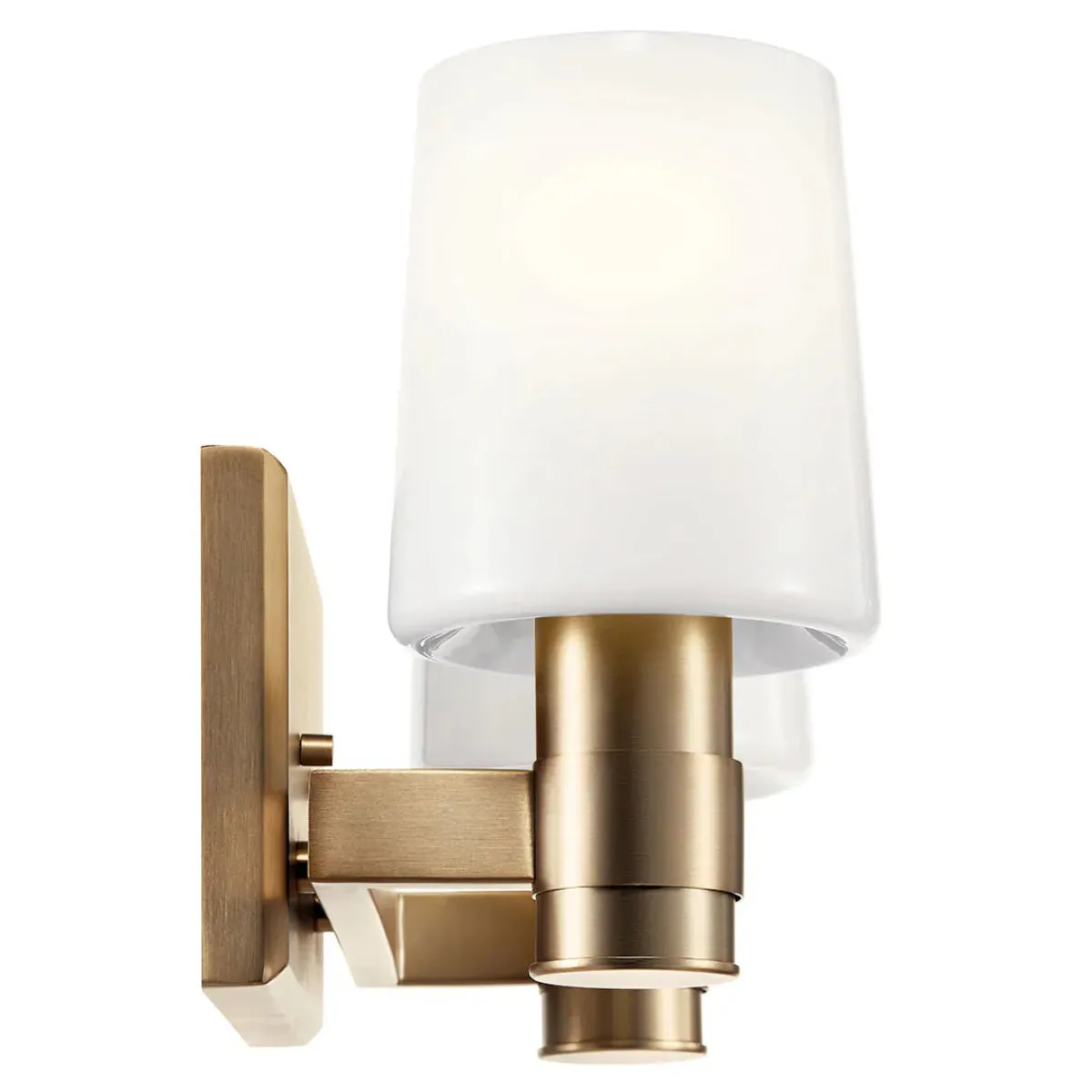 Adani 14 In 2-Lights Bathroom Vanity Light With Opal Glass, Bronze Finish