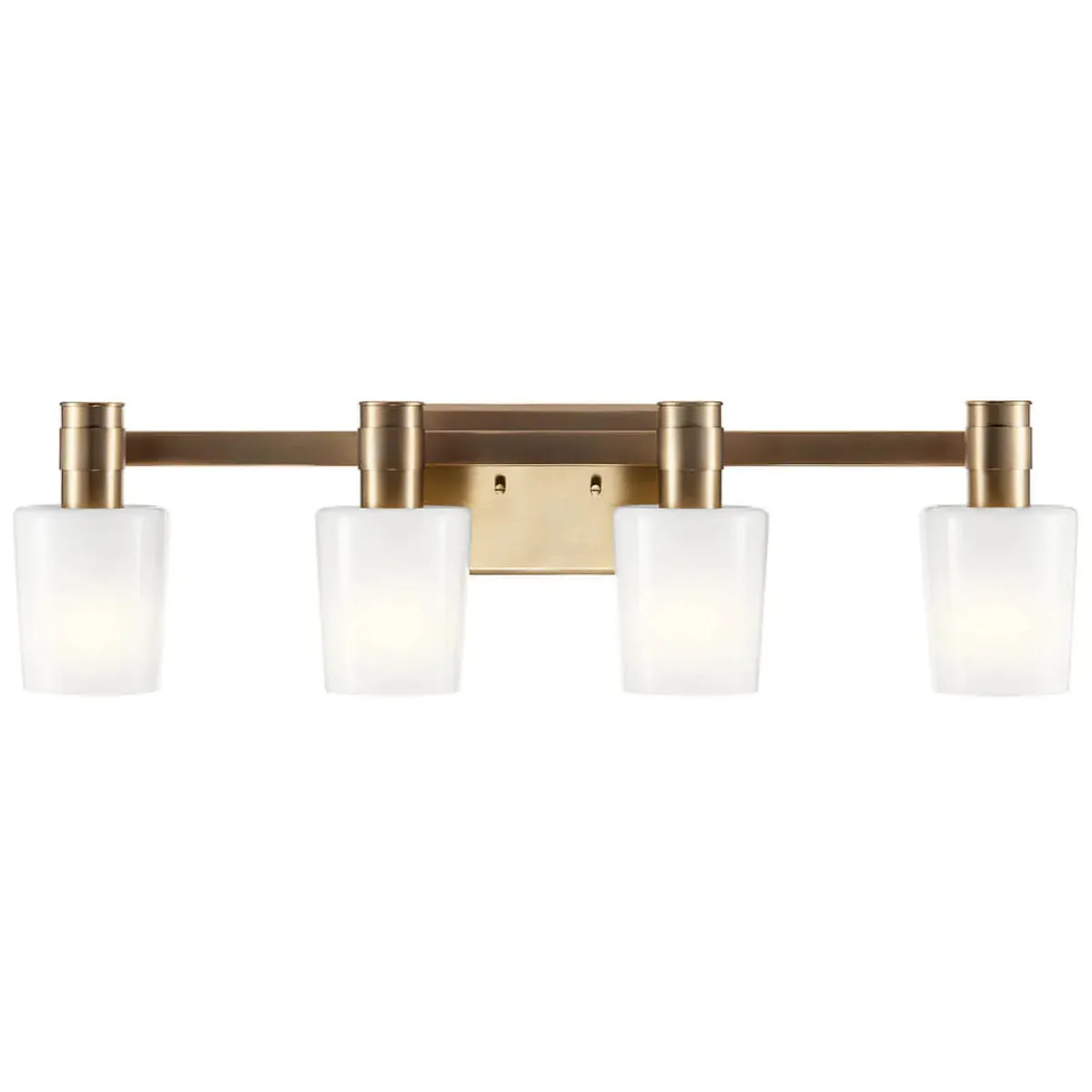 Adani 30 In 4-Lights Bathroom Vanity Light With Opal Glass, Bronze Finish