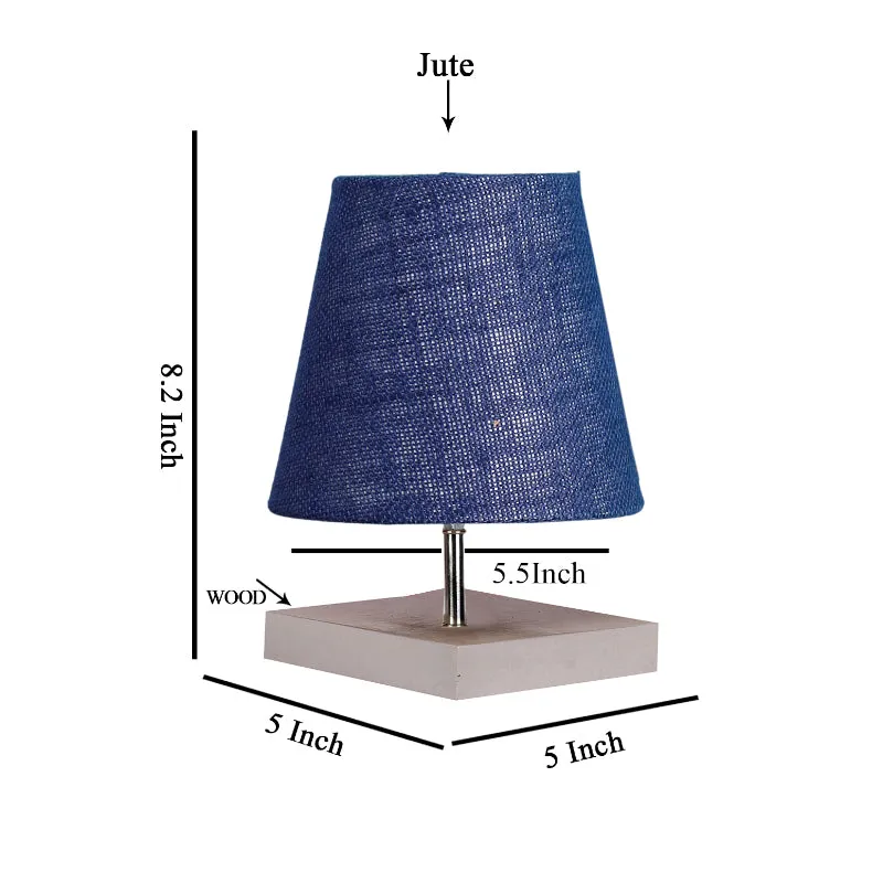 Alsa Table Lamp With Jute Shade - Blue