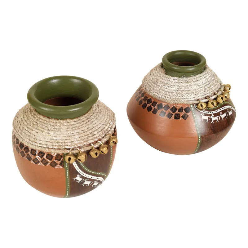 Ambra Terracotta Vase - Two Piece Set