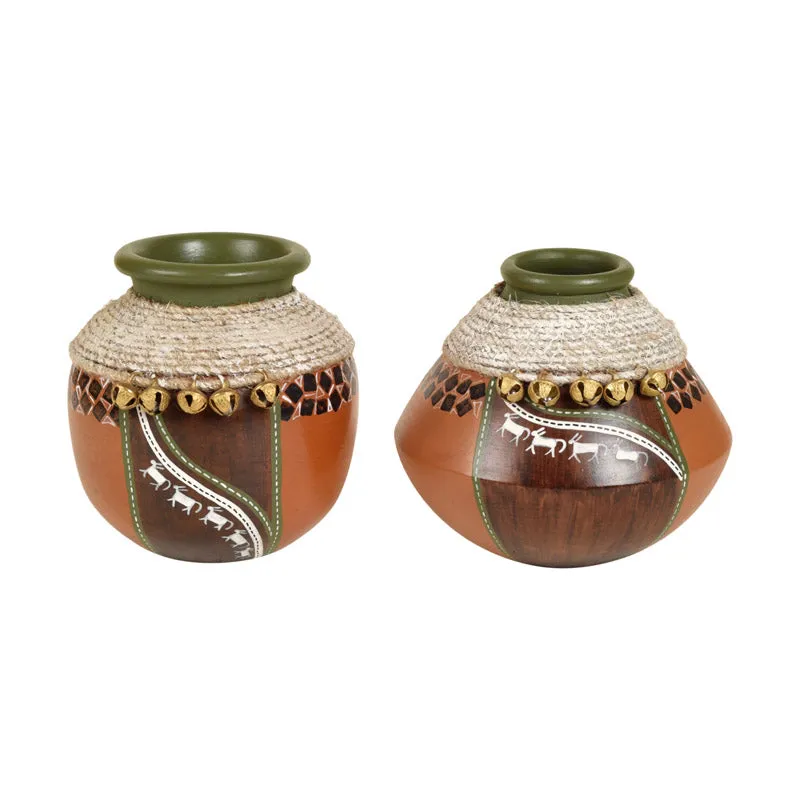 Ambra Terracotta Vase - Two Piece Set