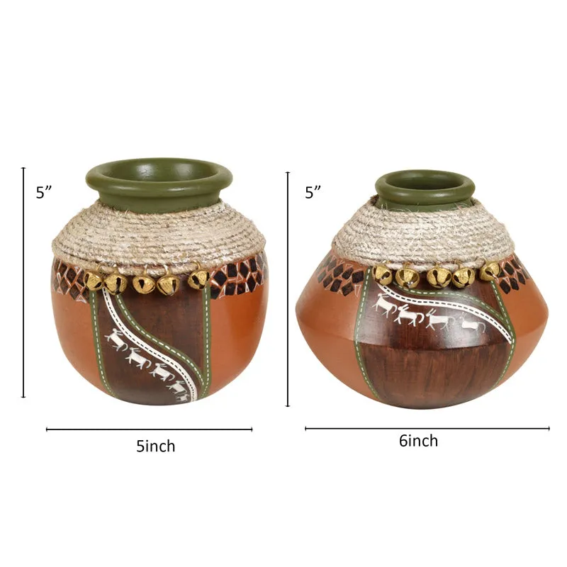 Ambra Terracotta Vase - Two Piece Set