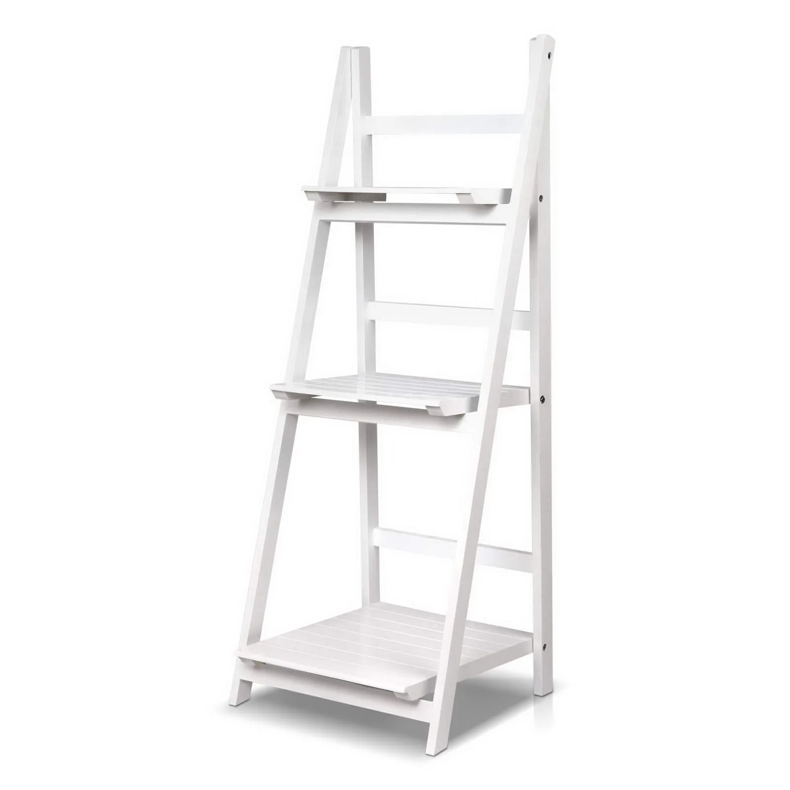 Artiss Bookshelf Corner Shelf 3 Tiers - Zane White