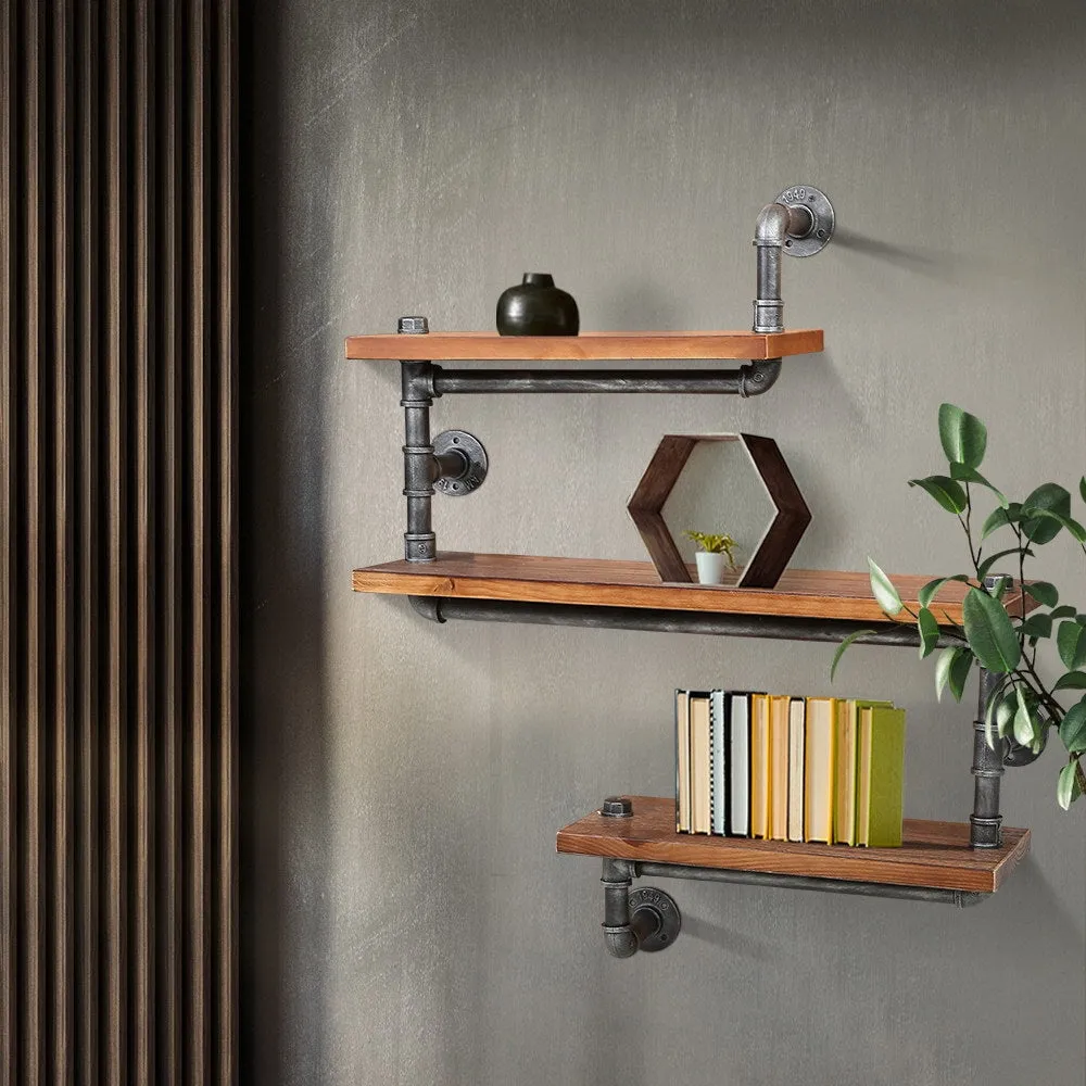 Artiss Floating DIY Pipe Shelf 3 Tiers - Iona