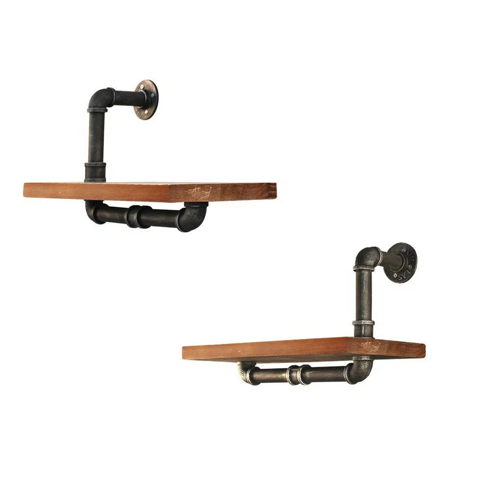 Artiss Floating DIY Pipe Shelf Set of 2 - Ivor