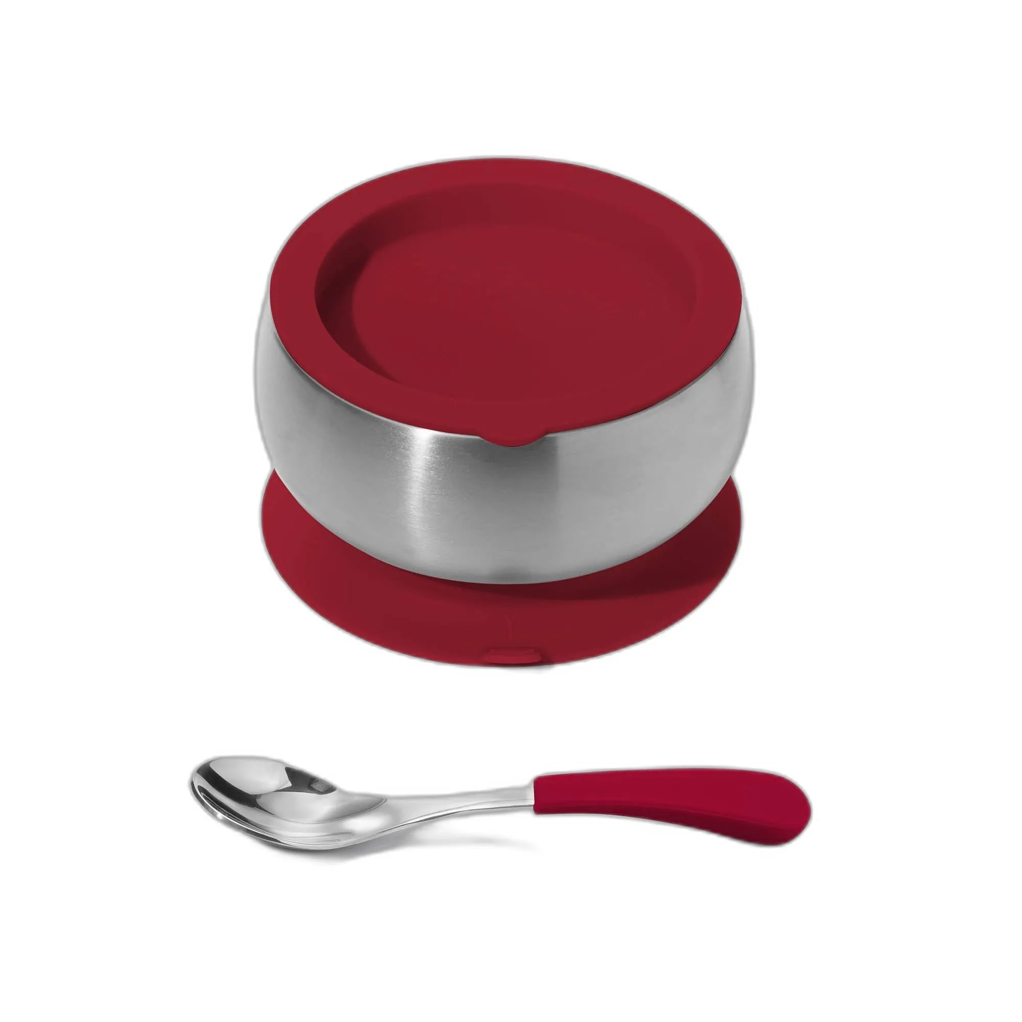 Avanchy Stainless Steel Baby Bowl With Spoon Combo   Air Tight Lid