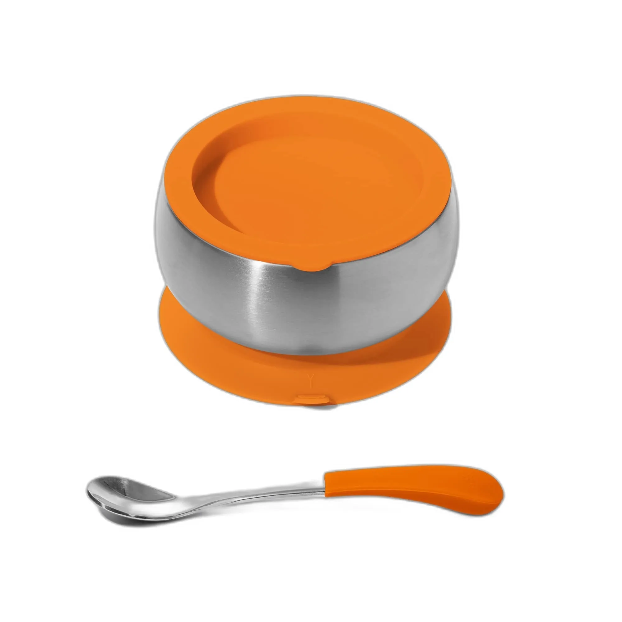 Avanchy Stainless Steel Baby Bowl With Spoon Combo   Air Tight Lid