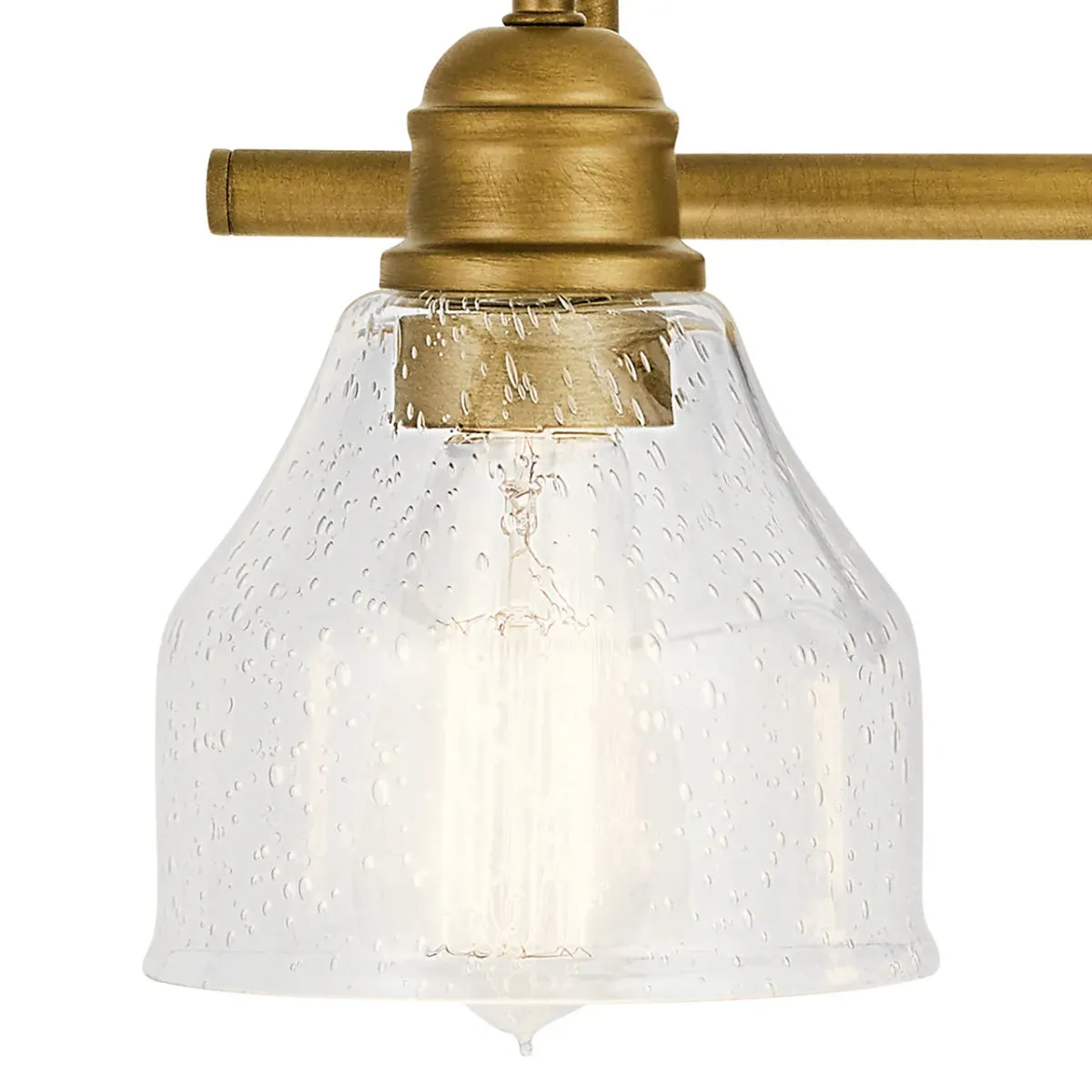 Avery 24 In 3-Lights Bathroom Vanity Light With Clear Fluted Glass, Gold Finish