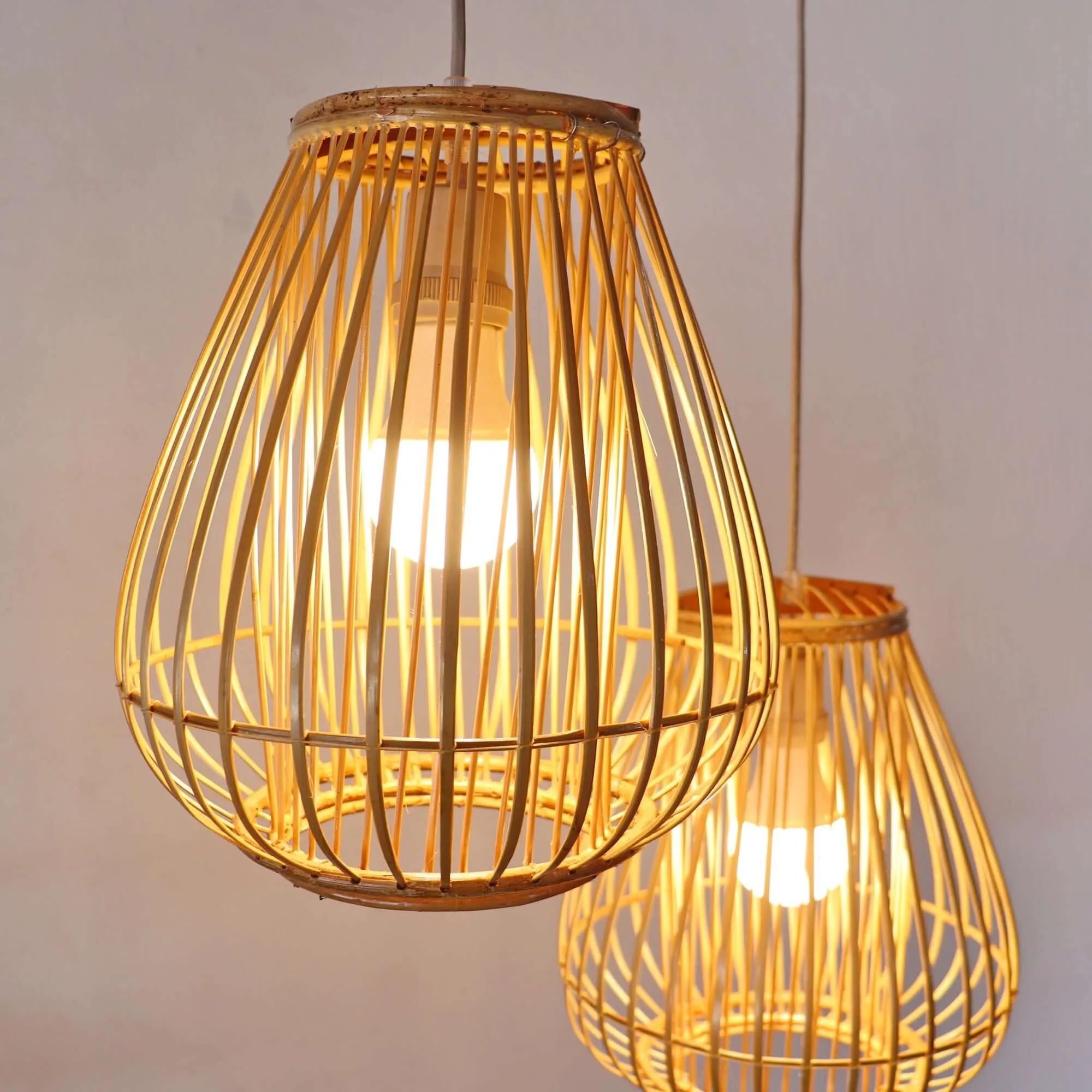 Bai Fern - Rattan And Bamboo Pendant Light Shade By Thaihome