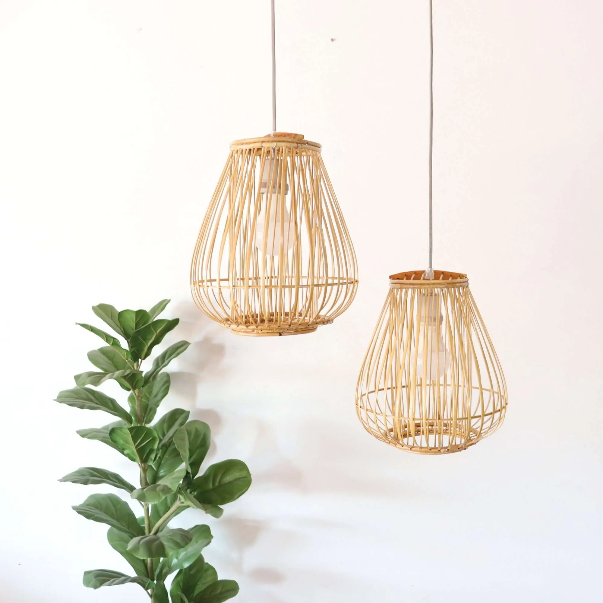 Bai Fern - Rattan And Bamboo Pendant Light Shade By Thaihome