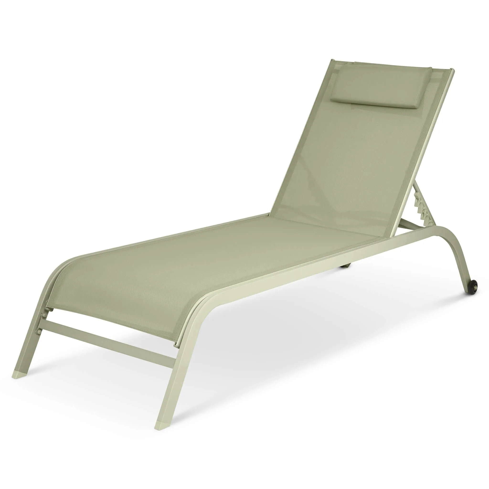 Bali Metal Sun Lounger Sage Green Set of 2