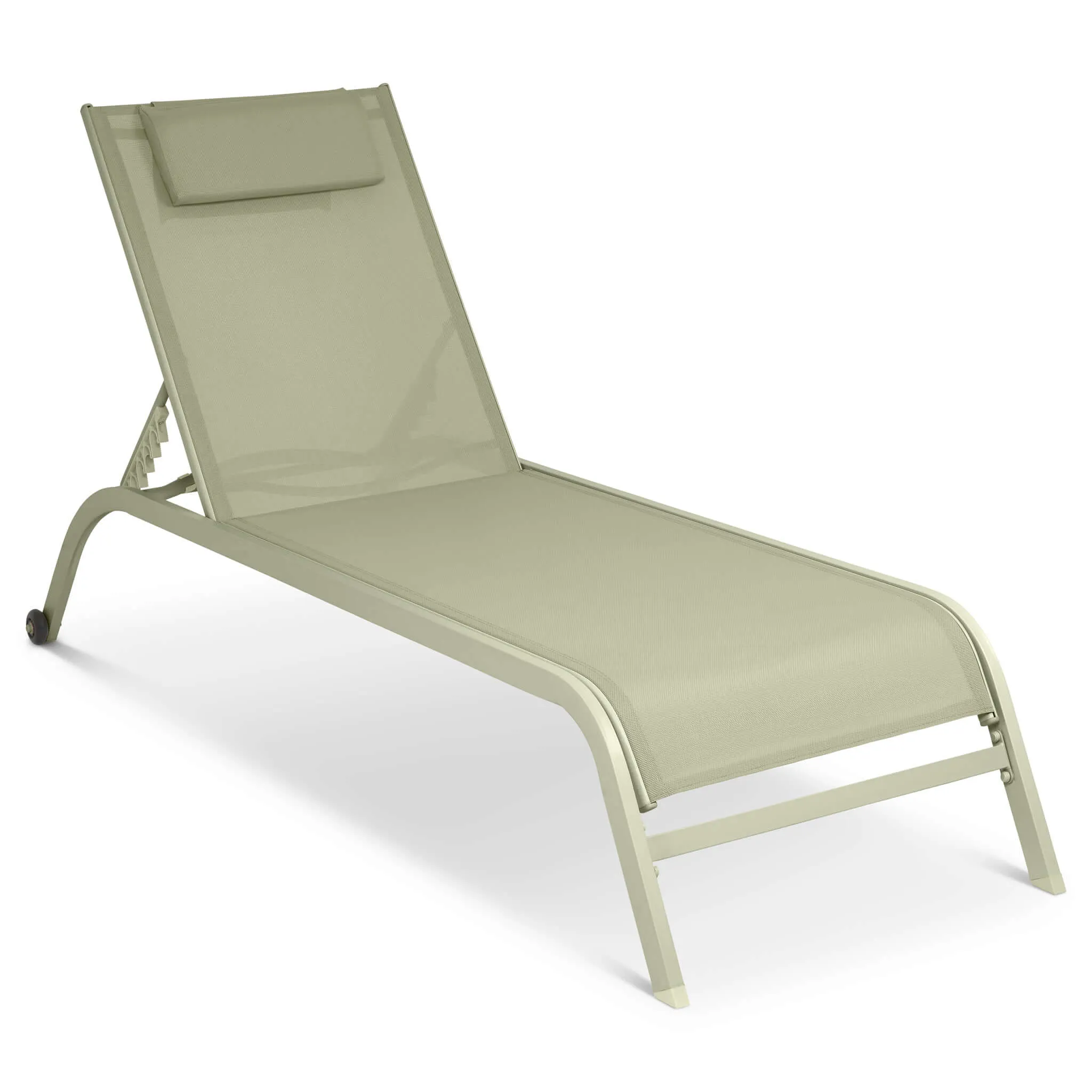 Bali Metal Sun Lounger Sage Green Set of 2