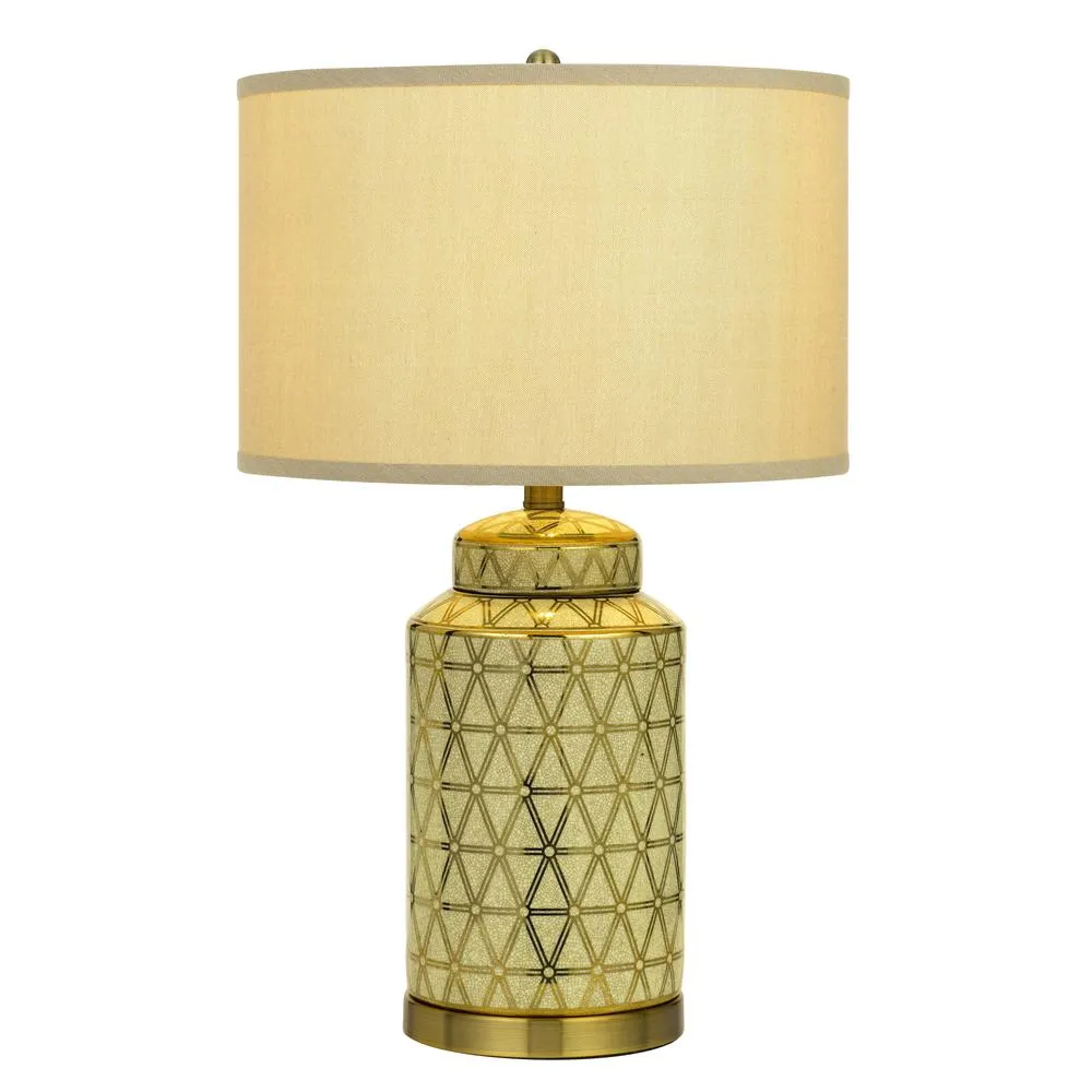 Barletta Ceramic Table Lamp With Hardback Fabric Shade (Sold And Priced As Pairs) By Cal Lighting