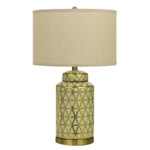 Barletta Ceramic Table Lamp With Hardback Fabric Shade (Sold And Priced As Pairs) By Cal Lighting