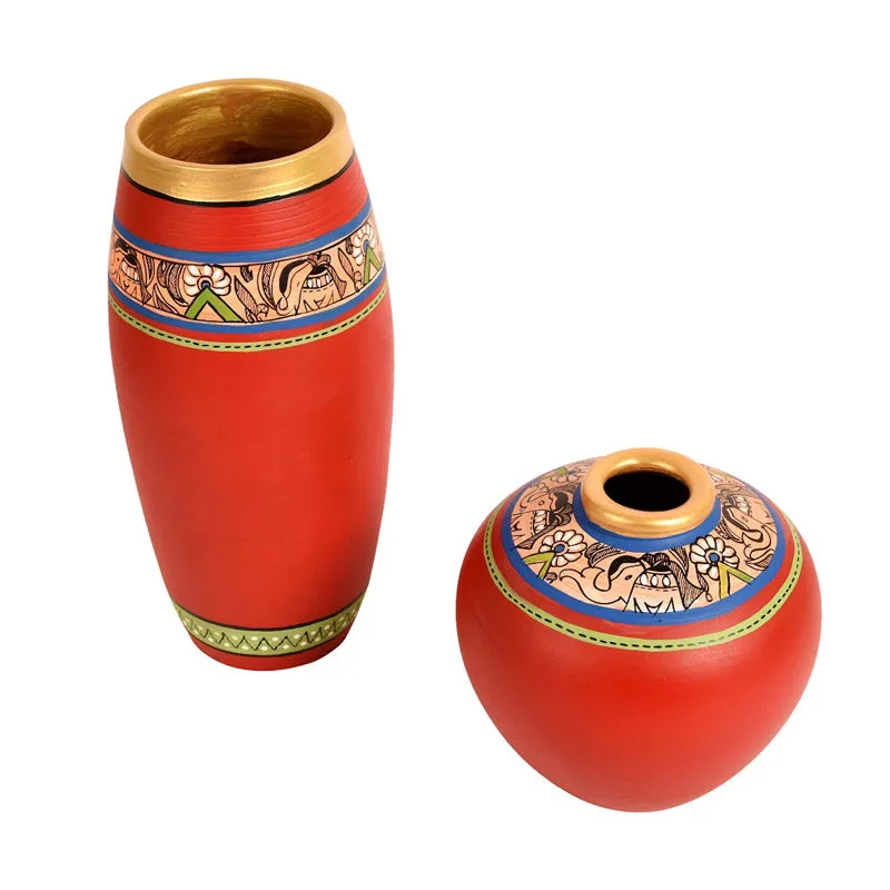 Bhavya Terracotta Vase - Set of Two