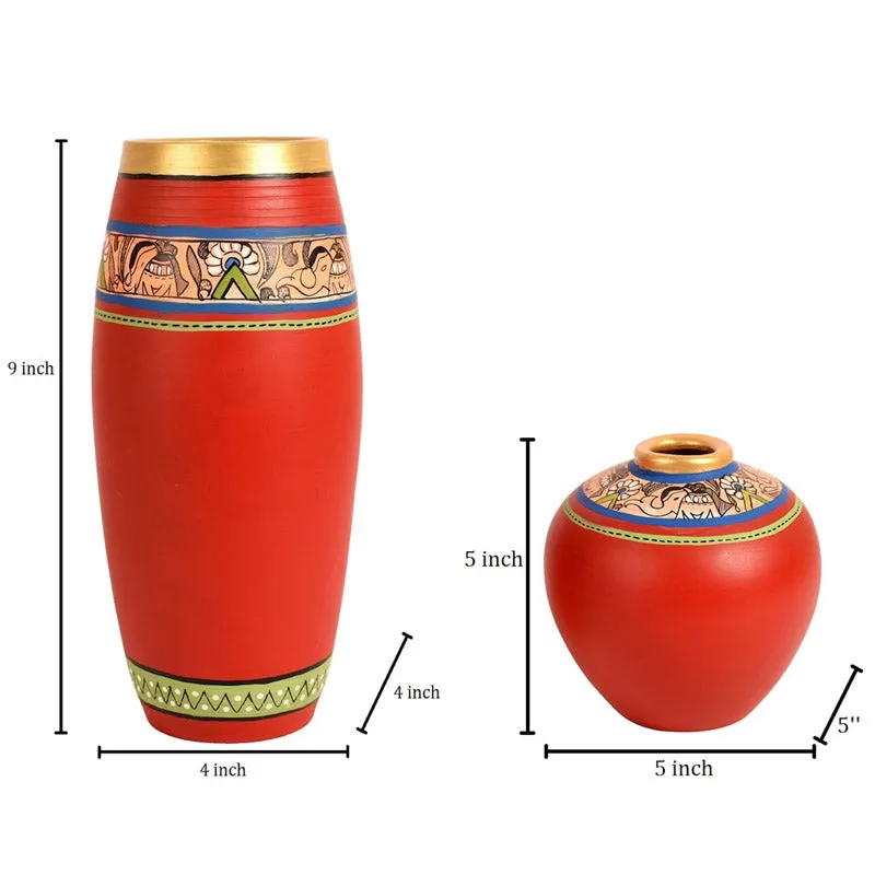 Bhavya Terracotta Vase - Set of Two