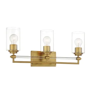 Binsley 24" 3 Lights Vanity Light Brass Finish