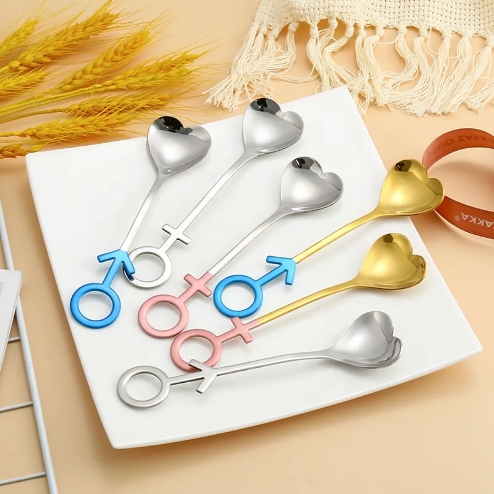 Blue & Pink Stainless Steel Spoon Set